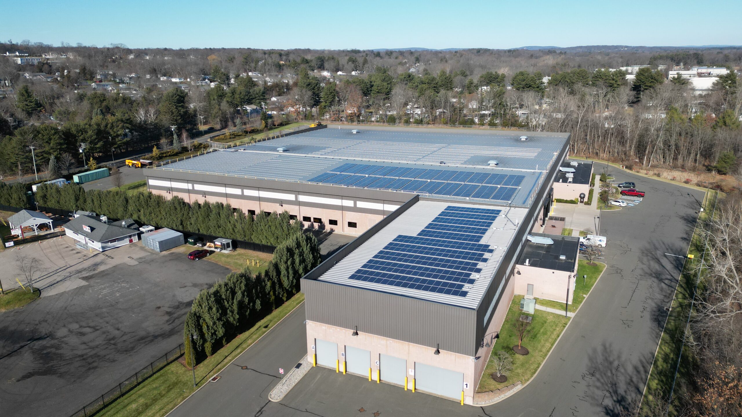 Solar panels on a rooftop