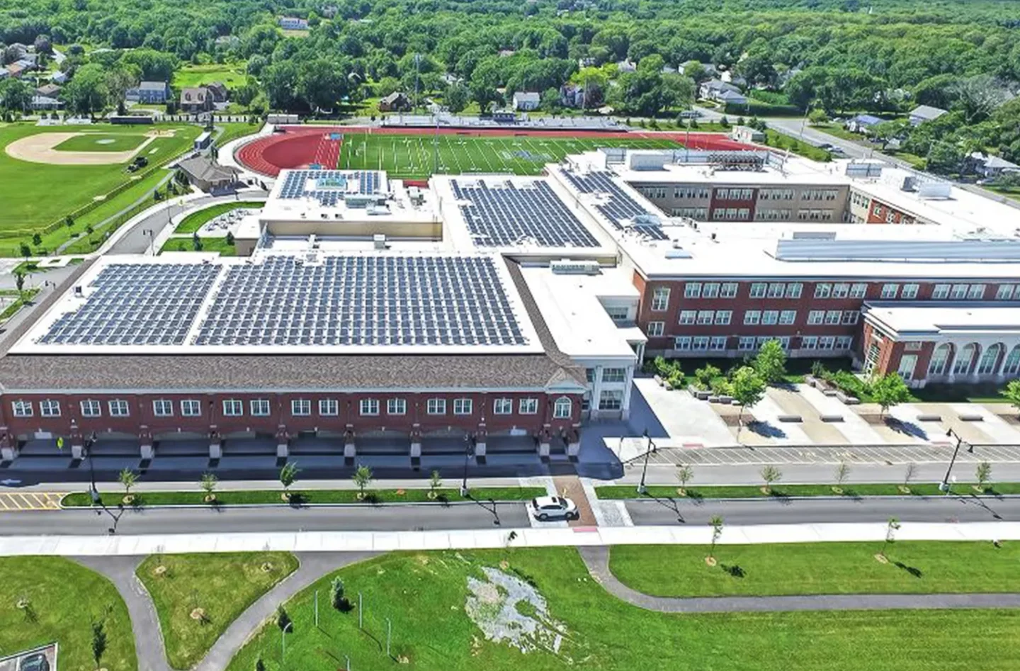 Somerset Berkley Regional High School rooftop solar power